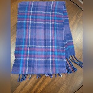 James Pringle Weavers Scarf Purple Plaid. 100% Acrylic